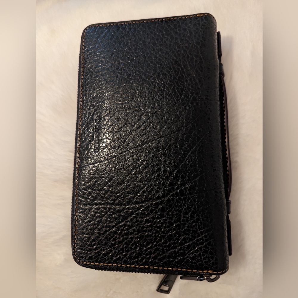 Coach Leather Double Zip Travel Organizer Gem